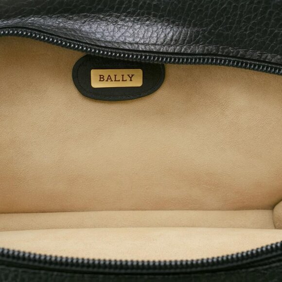 Vintage Bally Unisex Black Pebbled Leather Wristlet Clutch - Picture 9 of 10